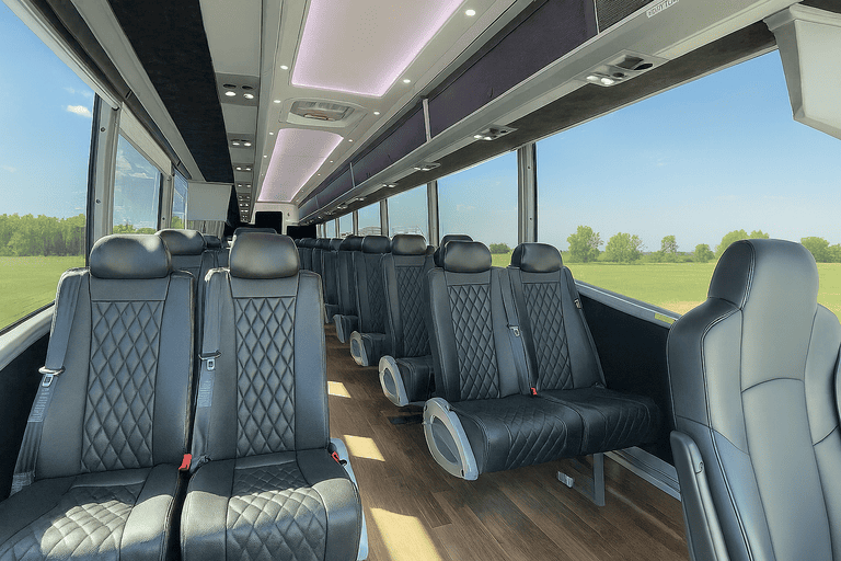 coach bus in Huntington Beach