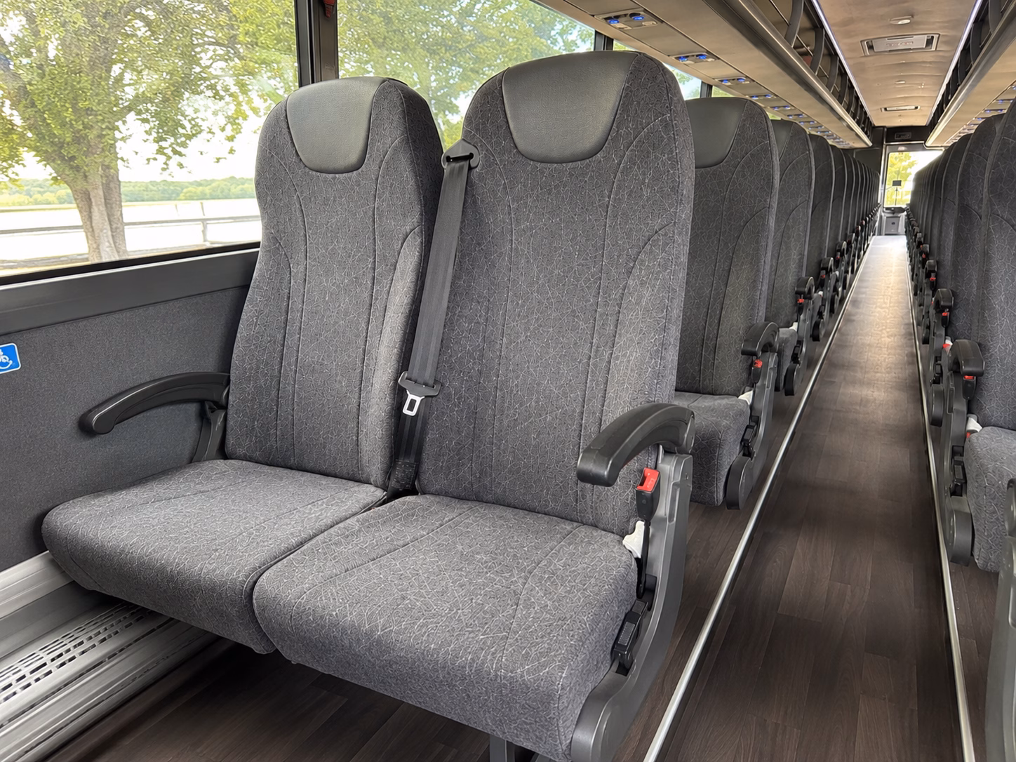 huntington beach charter bus interior