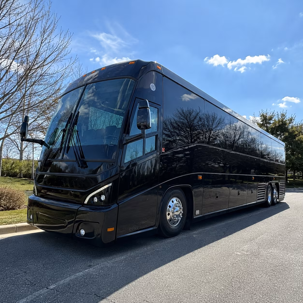huntington beach charter bus services exterior