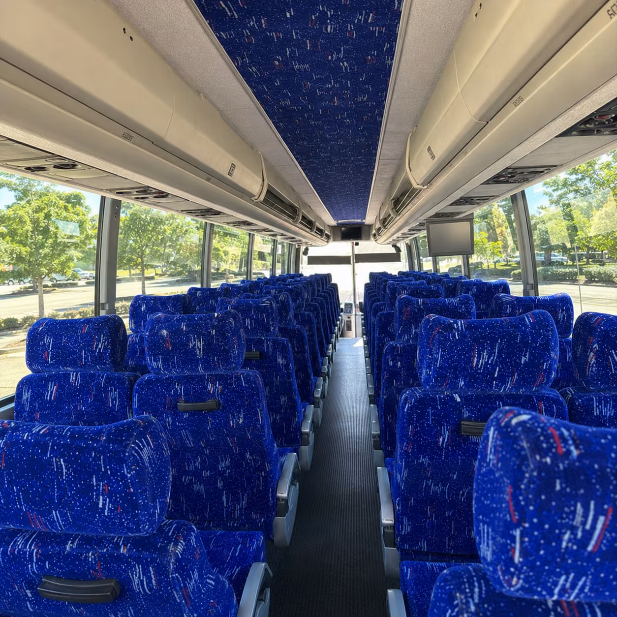huntington beach charter bus services interior